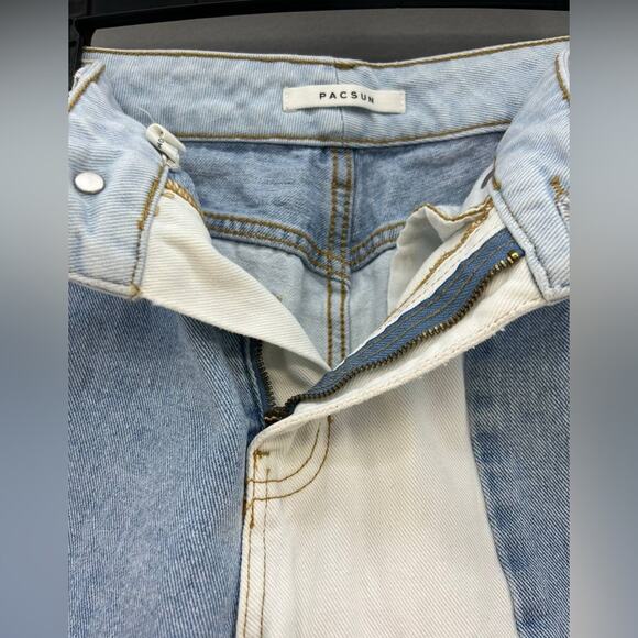 Pacsun Eco Hopper Patch Blue Mom High Rise Jeans Women’s Size 24 - Picture 9 of 15